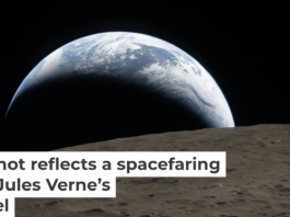 The ‘Earthset’ photo from the Artemis II crew’s lunar flyby in April 2026. NASA